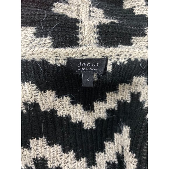 debut Aztec Open Long Cardigan Multicolor Size Small - Picture 7 of 8